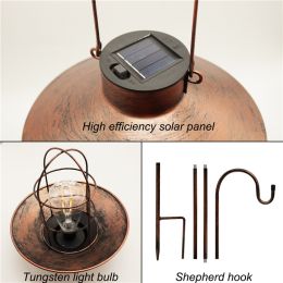 Solar Outdoor Hanging Lights Waterproof Courtyard Lantern