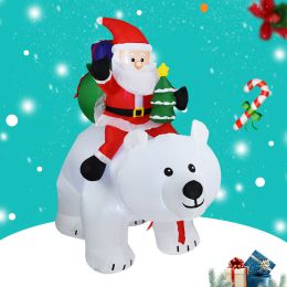 2.1M long Christmas Inflatable Lounging Snowman Yard Decoration - Lawn Decoration, Bright Internal Lights, Built-in Fan, and Included Stakes and Ropes