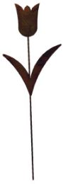 Tulip - Rusted Garden Stake