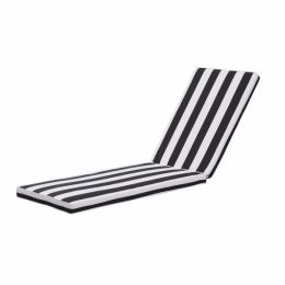 Outdoor Lounge Chair Cushion Replacement Patio Funiture Seat Cushion Chaise Lounge Cushion(Black/White Color)