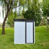 Metal garden sheds 5ftx3ft outdoor storage sheds White+Black