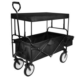 Heavy Duty Folding Portable Hand Cart with Removable Canopy with 8'' Wheels