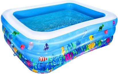 80"x 55"x 23" Inflatable Swimming Pool for Adult, Kids