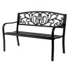 50" Iron Outdoor Courtyard Decoration Park Leisure Bench YF