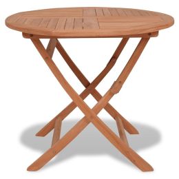 Folding Garden Table 33.5"x30" Solid Teak Wood