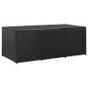 Garden Storage Box Poly Rattan 70.8"x35.4"x29.5" Black