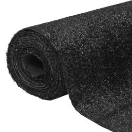 Artificial Grass 39.4"x984.3"/0.3"-0.4" Black