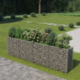 Gabion Raised Bed Galvanised Steel 141.7"x19.7"x39.4"