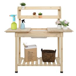 Wooden Garden Workbench Sliding Table Top YJ