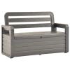 Garden Storage Bench 52.2" Plastic Anthracite