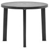 Garden Table Anthracite 35" Plastic