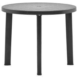 Garden Table Anthracite 35" Plastic