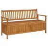 Garden Storage Bench 58.3" Solid Acacia Wood