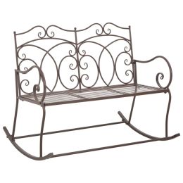 Garden Bench 40.9" Iron Antique Brown