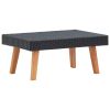 Garden Coffee Table Poly Rattan Black