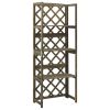 Trellis with Shelves Gray 21.6"x11.8"x55.1" Solid Fir Wood