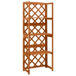 Trellis with Shelves 21.6"x11.8"x55.1" Solid Fir Wood