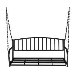 118*46*47cm Iron Art With Iron Chain Vertical Bar Backrest 200kg Iron Swing Black(Swing frames not included)