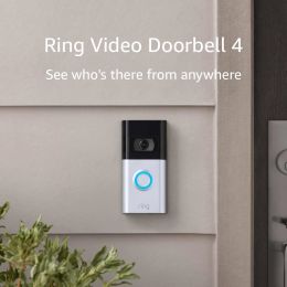 Ring Video Doorbell 4 â€“ easy install, 1080p video, night vision â€“ 2021 release