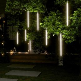 Meteor Lights 8 pcs 19.7" Cold White 288 LEDs Indoor Outdoor