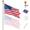 30ft Sectional Al Flag Pole w/US Flag Ball