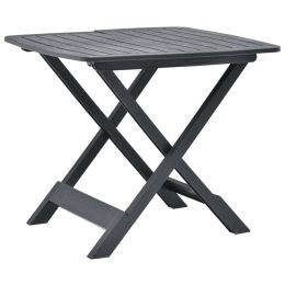 Folding Garden Table Anthracite 79"x72"x70" Plastic