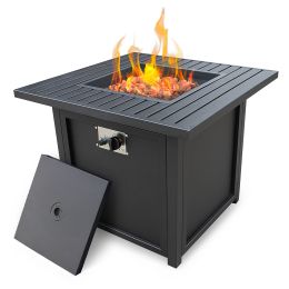 28' Slat Top Gas Fire Pit Table