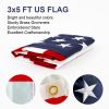 3x5 FT 210D Polyester American Flag, Embroidered Stars, Sewn Stripes, Brass Grommets US Flag Outdoor USA Flags