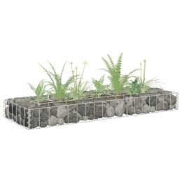 Gabion Raised Bed Galvanized Steel 35.4"x11.8"x3.9"