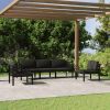 5 Piece Patio Lounge Set with Cushions Aluminum Anthracite