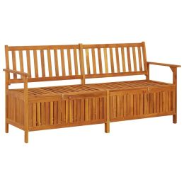 Storage Bench 66.9" Solid Wood Acacia