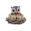 Cebastian Garden Owl and Baby Statue; Outdoor and Indoor Ornament;  Festive Ornament