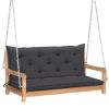 Swing Bench with Anthracite Cushion 47.2" Solid Teak Wood