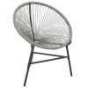 Patio Moon Chair Poly Rattan Gray