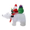 2.1M long Christmas Inflatable Lounging Snowman Yard Decoration - Lawn Decoration, Bright Internal Lights, Built-in Fan, and Included Stakes and Ropes