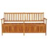 Storage Bench 66.9" Solid Wood Acacia