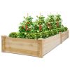 Wooden Vegetable Raised Garden Bed for Backyard Patio Balcony