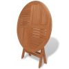 Folding Garden Table 33.5"x30" Solid Teak Wood