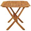 Folding Patio Table 53.1"x33.5"x29.5" Solid Acacia Wood