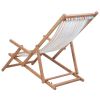 Folding Beach Chair Fabric and Wooden Frame Multicolor