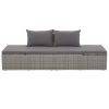 Garden Bed Gray 76.8"x23.6" Poly Rattan