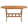 Folding Patio Table 53.1"x33.5"x29.5" Solid Acacia Wood