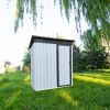 Metal garden sheds 5ftx3ft outdoor storage sheds White+Black