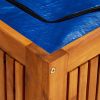 Patio Storage Box 59"x19.6"x22.8" Solid Acacia Wood