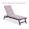 Outdoor Lounge Chair Cushion Replacement Patio Funiture Seat Cushion Chaise Lounge Cushion(Flower Color)