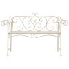 Garden Bench 52" Metal Antique White