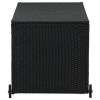 Garden Storage Box Black 51.2"x25.6"x45.3" Poly Rattan