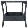 Garden Table Dark Gray 17.7"x17.7"x18.3" Poly Rattan