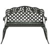 Patio Bench 42.5" Cast Aluminum Green