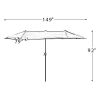 Dryades Outdoor Patio 13\'*6.5\' Rectangular Market Umbrella,Shade-providing Fixture \nwith Crank Lift